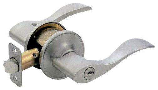 Kingston Door Lever, Satin Nickel