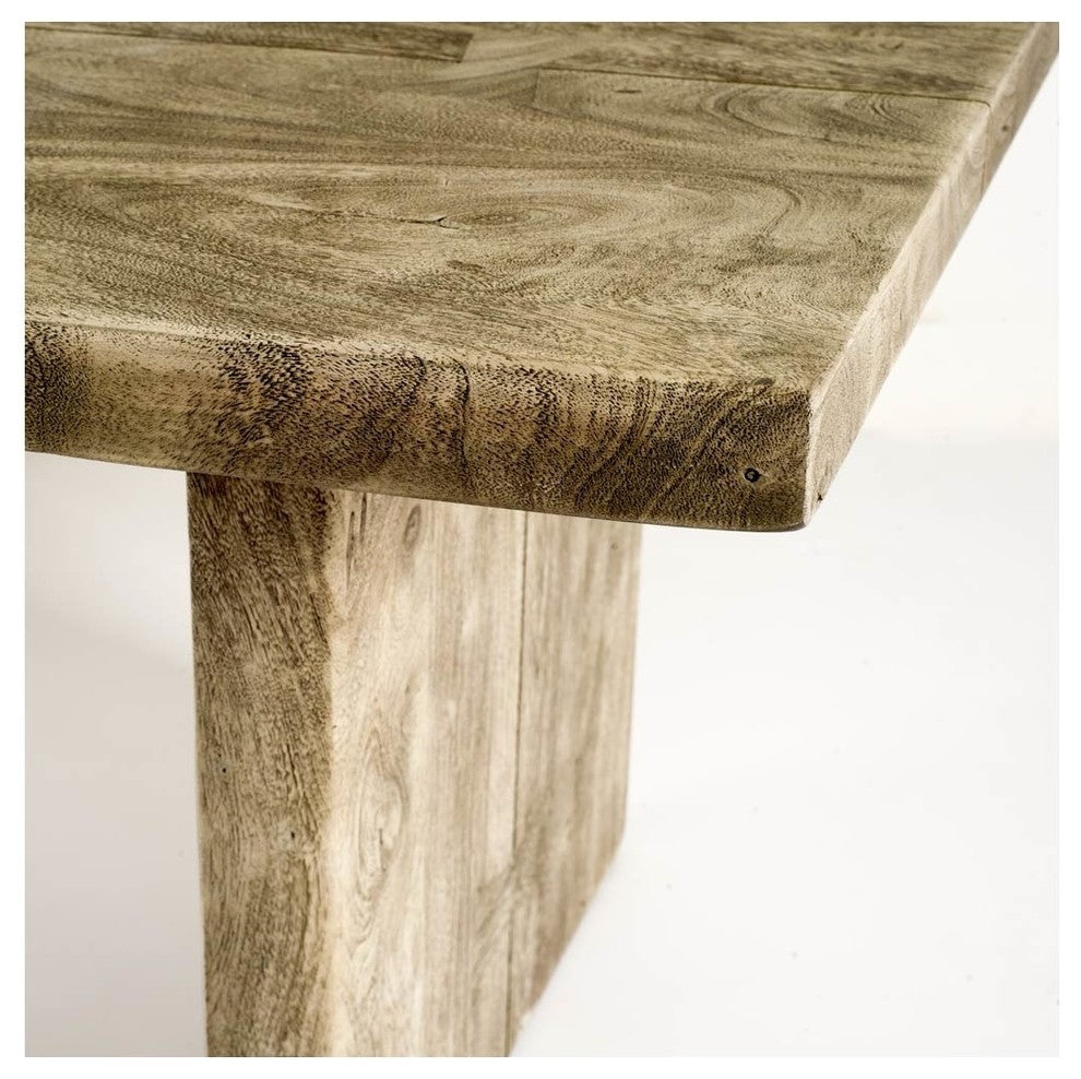 Jefferson III Gray Solid Wood Rectangular Dining Table