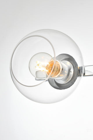 4 Light Chrome And Clear Bath Sconce
