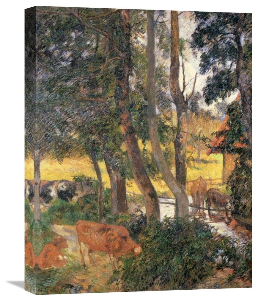 "Edge Of The Pond" Stretched Canvas Giclee by Paul Gauguin, 17"x22"