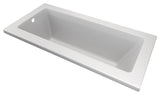 CHI White Acrylic Extra Deep Drop-In Bathtub End Drain by Valley Acrylic, White,
