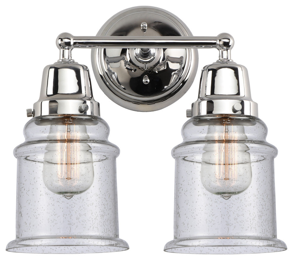 Innovations 623-2W-PC-G184 2-Light Bath Vanity Light, Polished Chrome