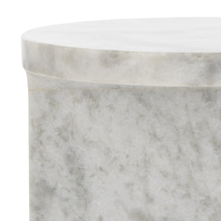 Safavieh Couture Melinda Marble "C" Accent Table, White