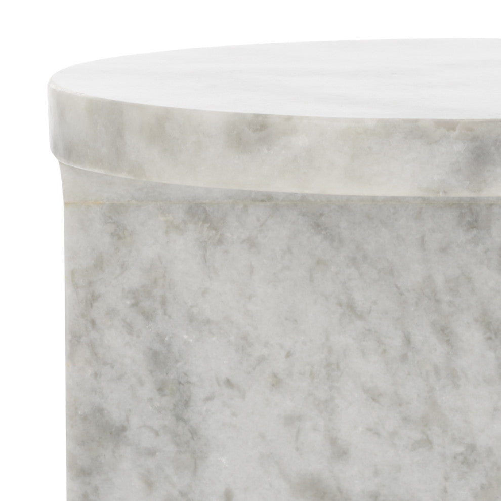 Safavieh Couture Melinda Marble "C" Accent Table, White