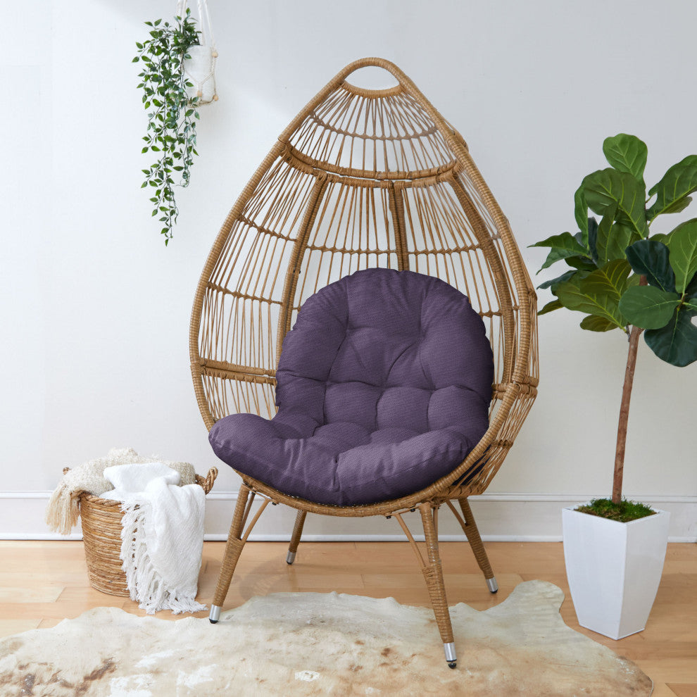 Noble Gray Indoor Dark Lilac Egg Chair Cushion