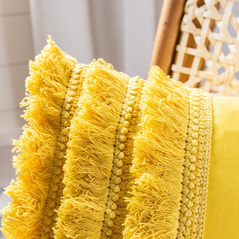 Safavieh Grema Pillow, Yellow, 20"x12"