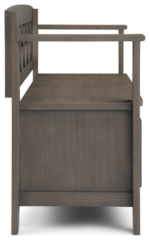 Amherst Entryway Storage Bench, Farmhouse Gray