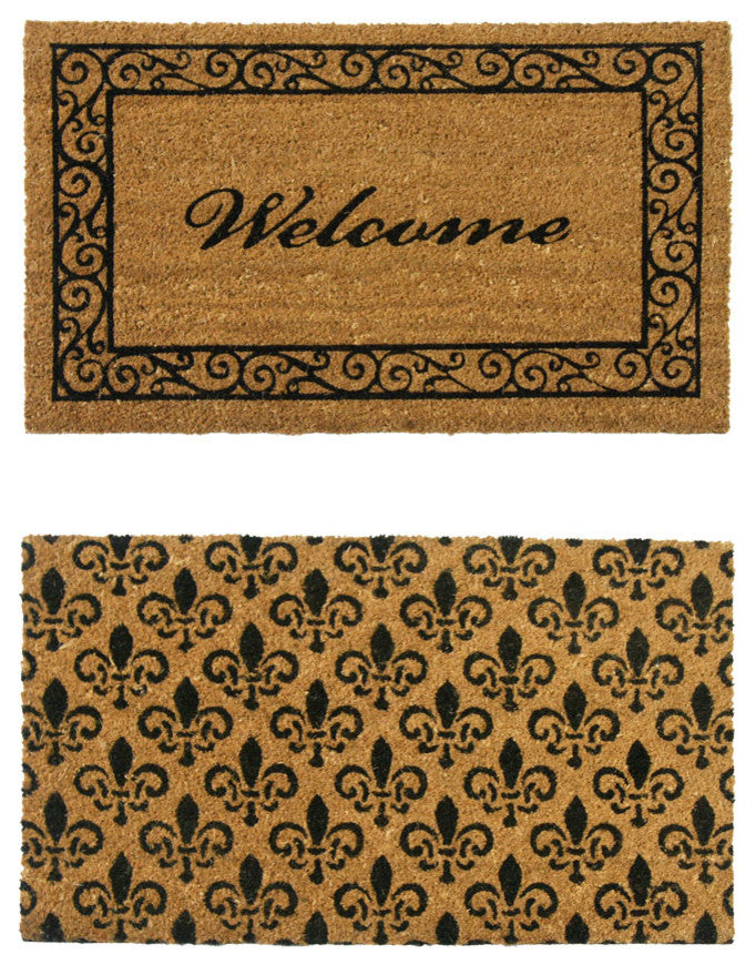 Coir Double Wide Door Mats, Set of 2