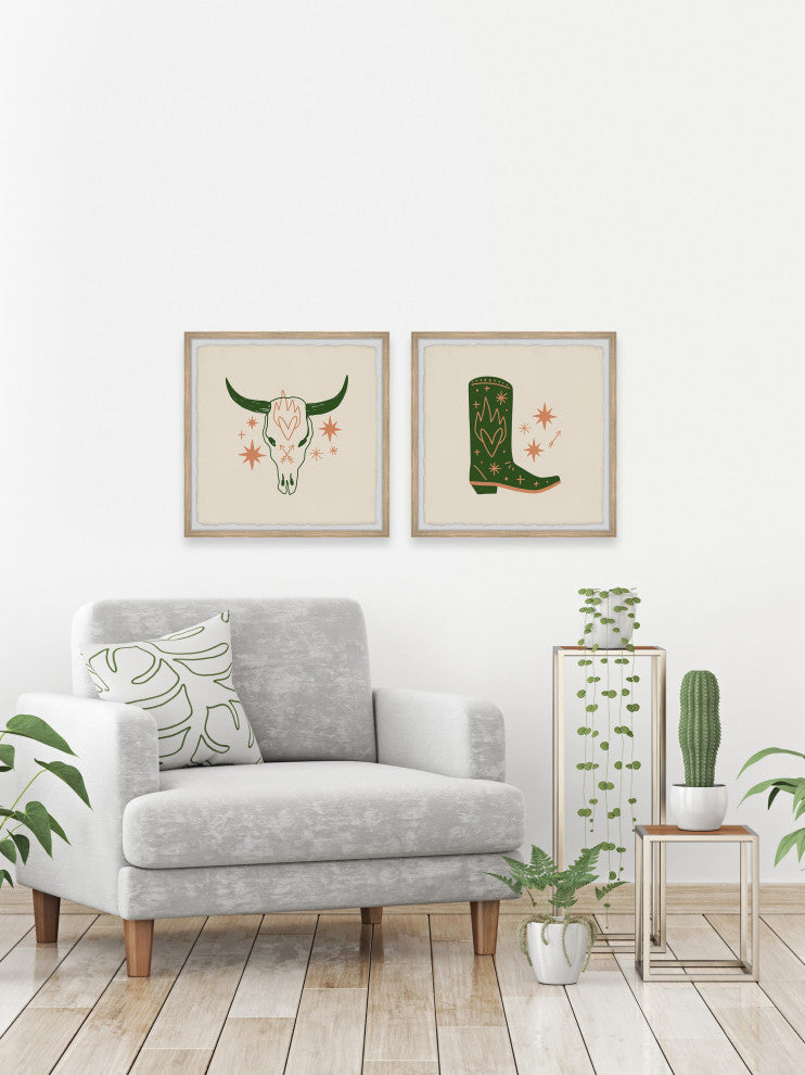 The Last Cowboy Diptych, 2-Piece Set, 32x32 Panels