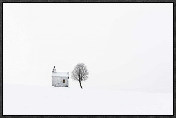 "The Chapel" Framed Canvas Giclee by Tom Meier, 23x15"