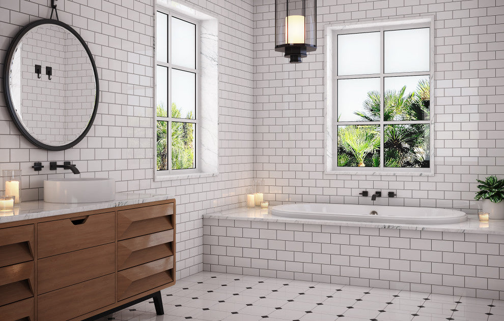 Malibu Pfeiffer Rectangle Whirlpool Bathtub 71x35x23 Biscuit