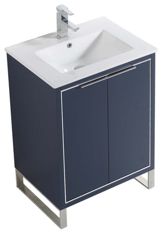 Fine Fixtures Opulence Collection Bathroom Vanity with White Ceramic Sink