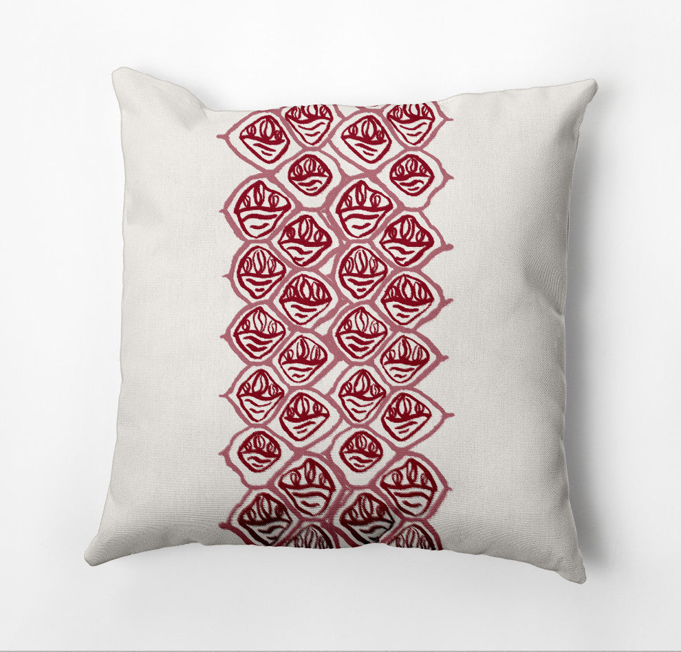 Reverse Stack Pillow, Red, 16"x16"