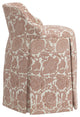 Skirted Vanity Chair, Japanais Dusty Pink