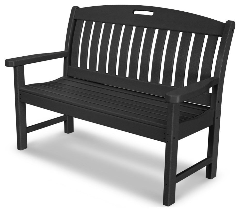 Polywood Nautical 48" Bench, Black