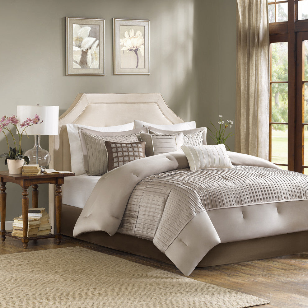 Madison Park Charmeuse 7-Piece Comforter Set, California King