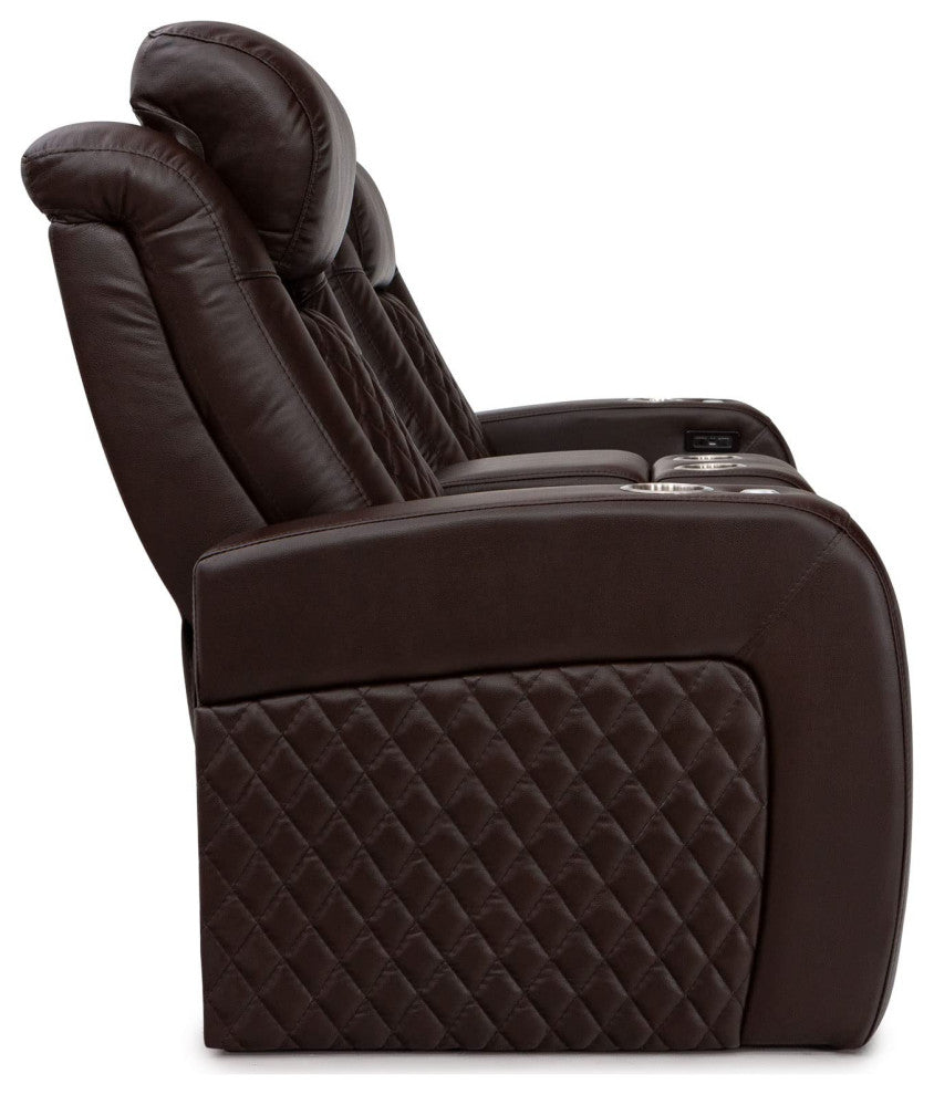 Seatcraft Aeris Home Theater Seating, Brown, Loveseat