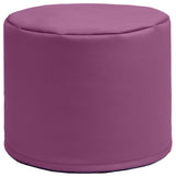 Jaxx Spring Modular Pouf Bean Bag Seat, Premium Vinyl - Plum