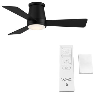 Hug Indoor/Outdoor 3-Blade Smart Ceiling Fan 44" Matte Black, LED, Remote