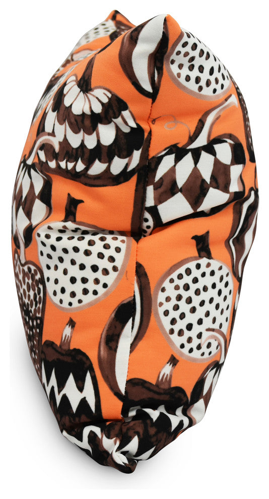 Pumpkins Galore Halloween Print Decorative Throw Pillow, Orange, 16"