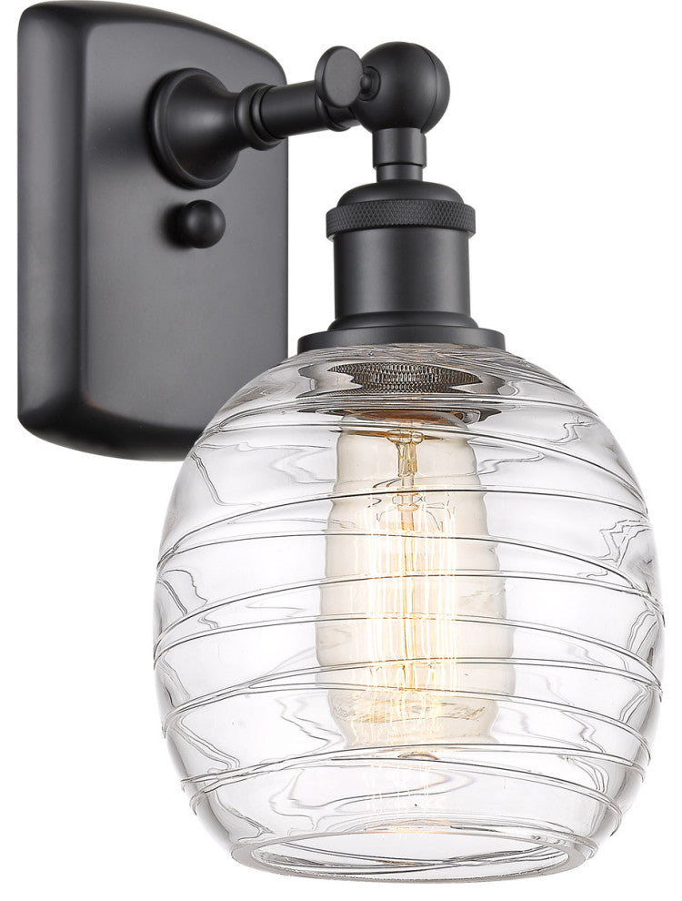 Innovations 516-1W-BK-G1013-LED 1-Light Sconce, Matte Black