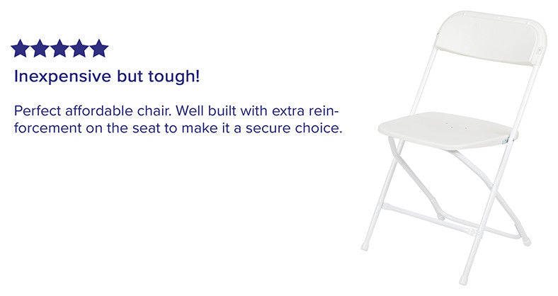White Plastic Folding Chair