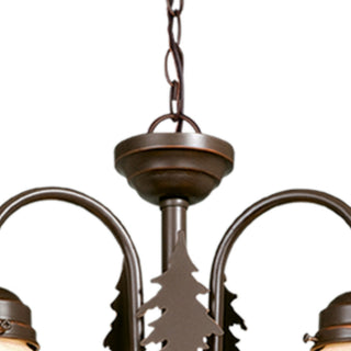 Yellowstone 3-Light LED Moose Fan Kit or Chandelier, Dual Mount Burnished Bronze