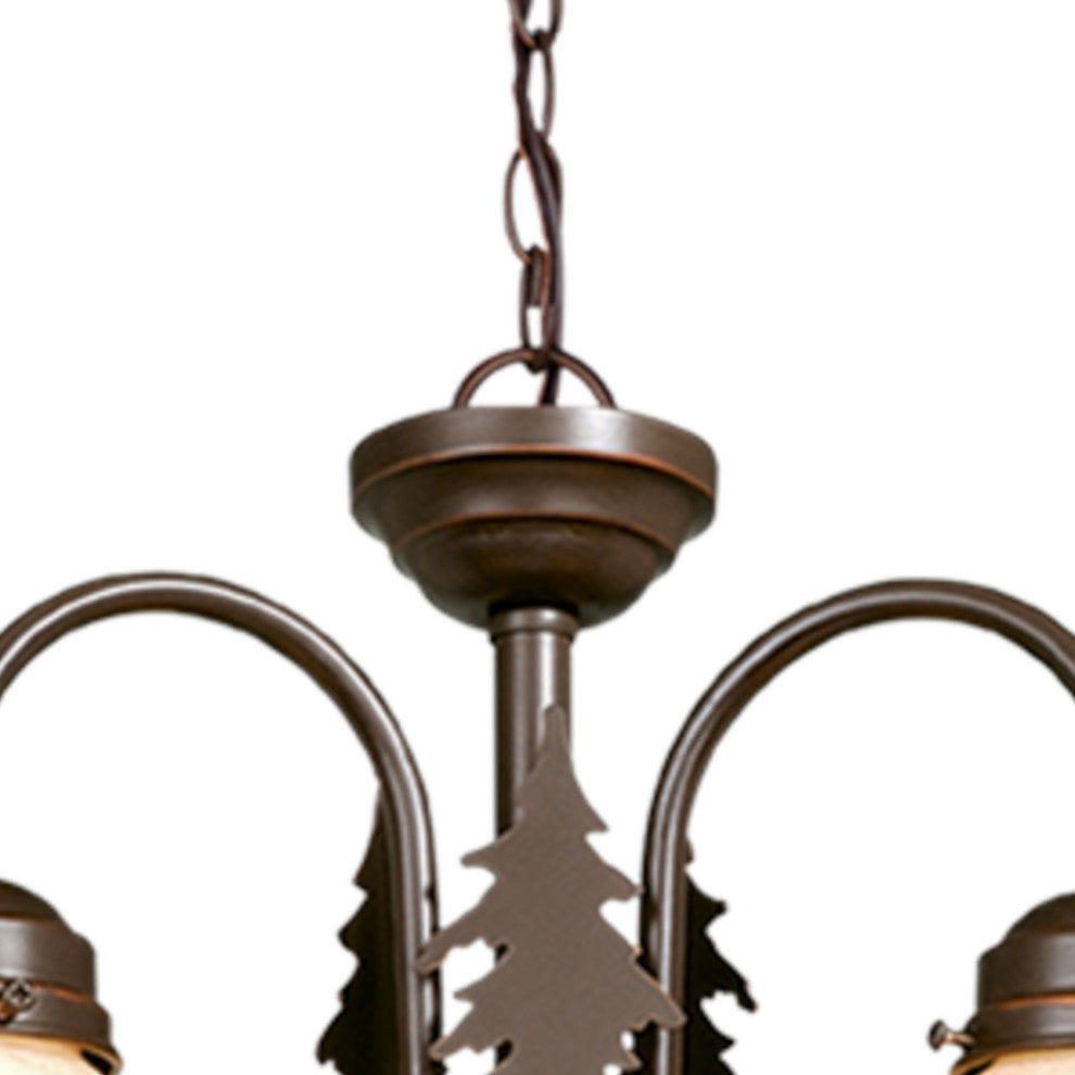 Yellowstone 3-Light LED Moose Fan Kit or Chandelier, Dual Mount Burnished Bronze