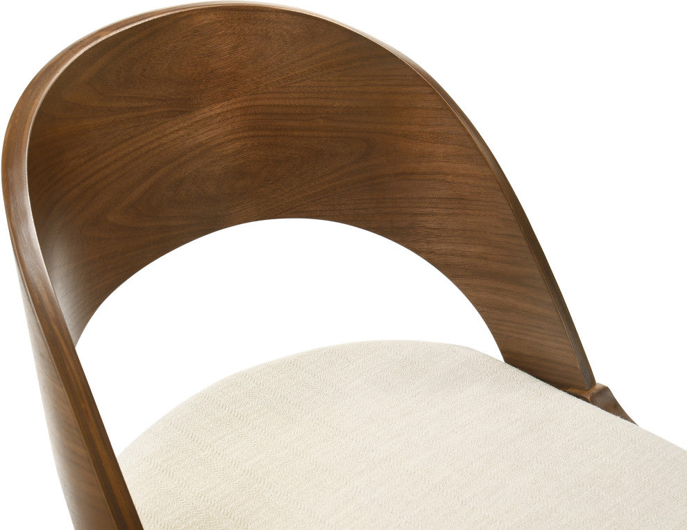 Woodson Linen-Like Polyester Dining Chair (Set of 2), Beige