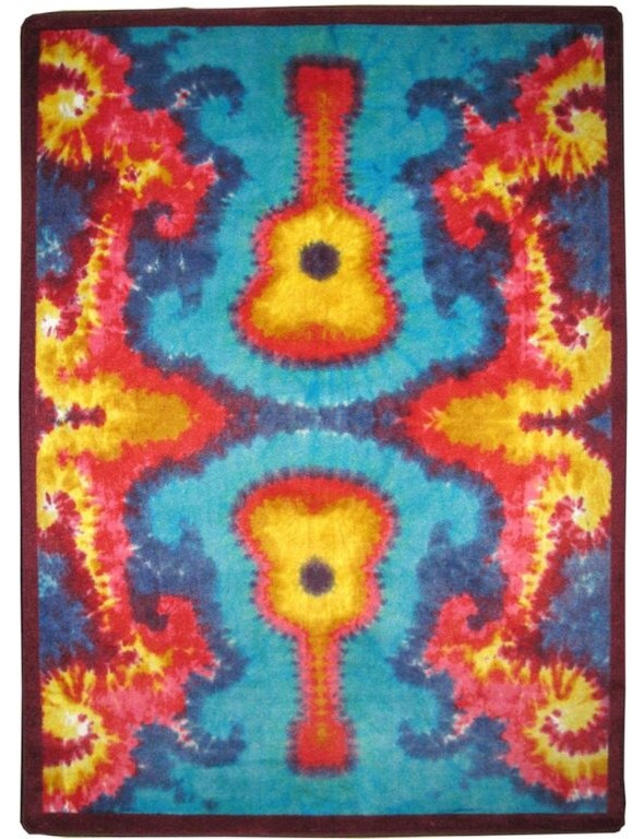 Tie Dye Guitar Rug