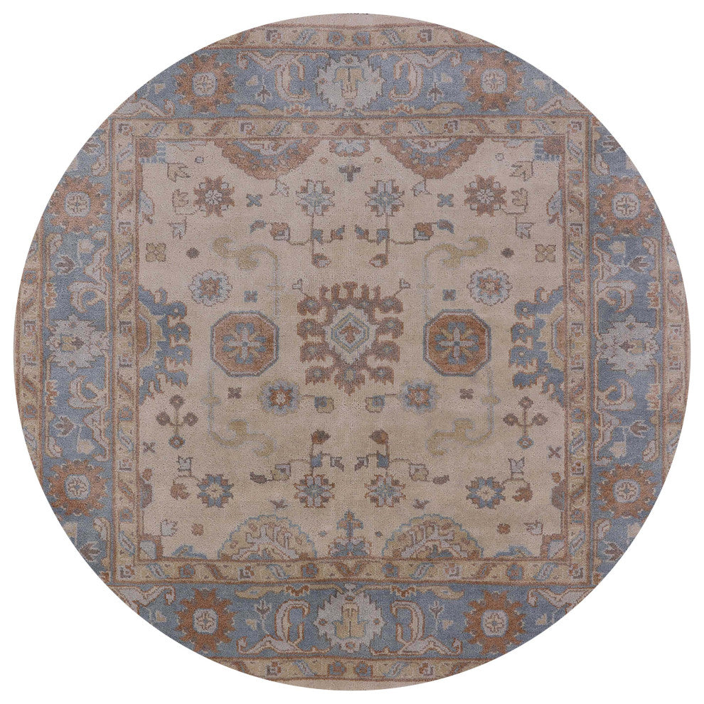 Ahgly Company Indoor Round Mid-Century Modern Area Rugs, 7' Round