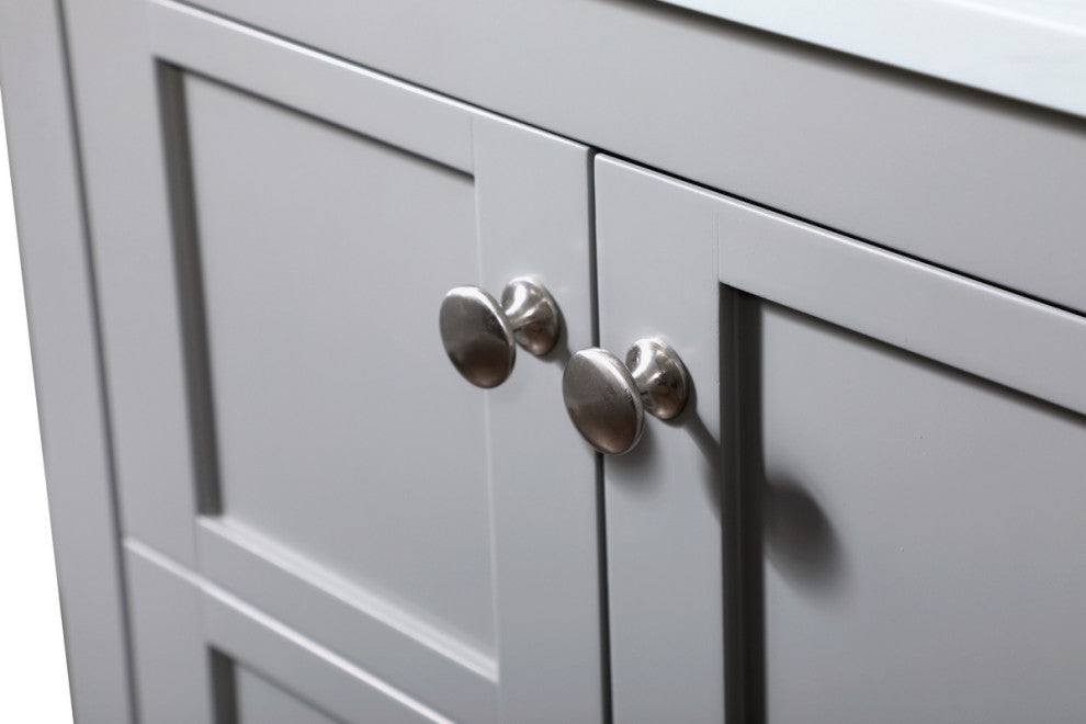 Tobias 32" Single Bathroom Vanity, Gray, With Backsplash