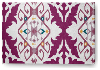 Bombay Medallion Soft Chenille Area Rug, Purple, 2'x3'