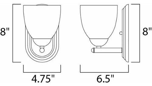 Maxim 11311 Axis 5"W Bath Light - Oil Rubbed Bronze / Frosted Glass