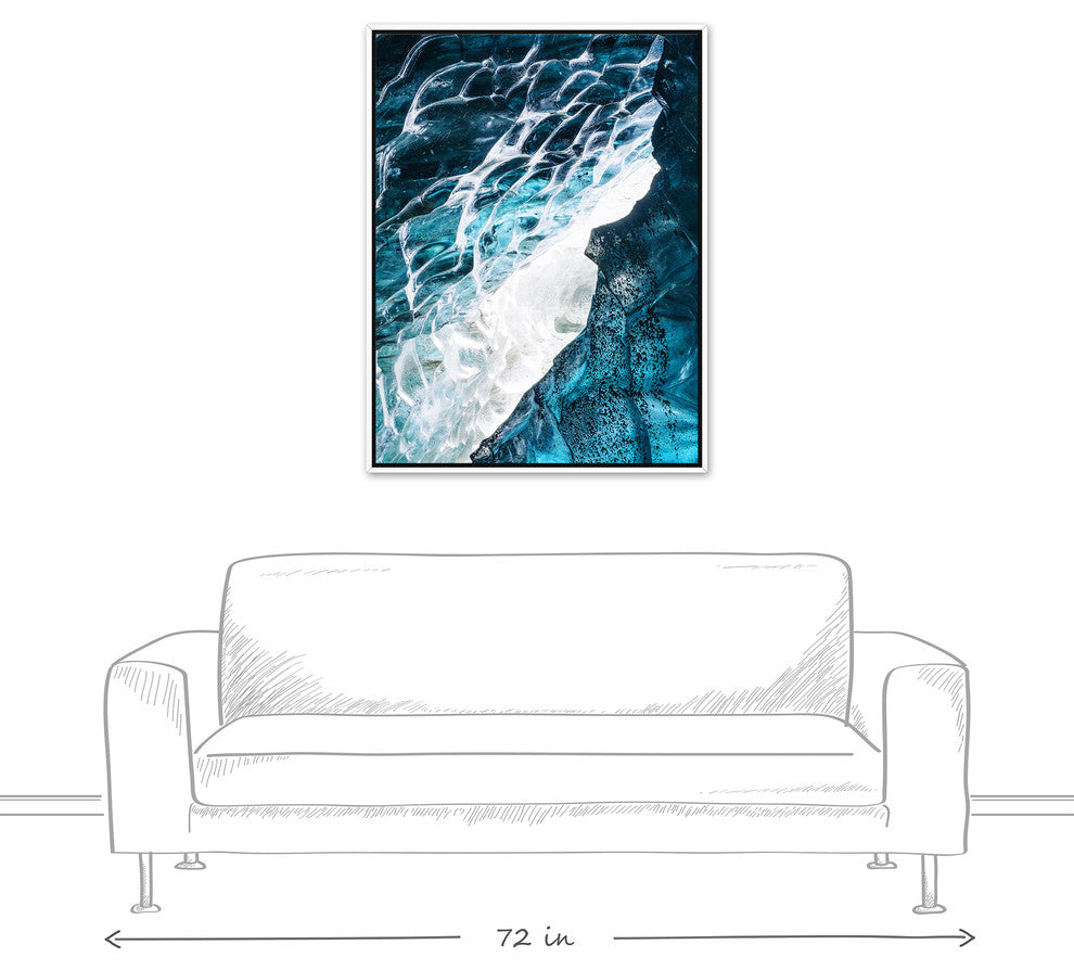 Shimmering Reality 30x40 White Floating Framed Canvas