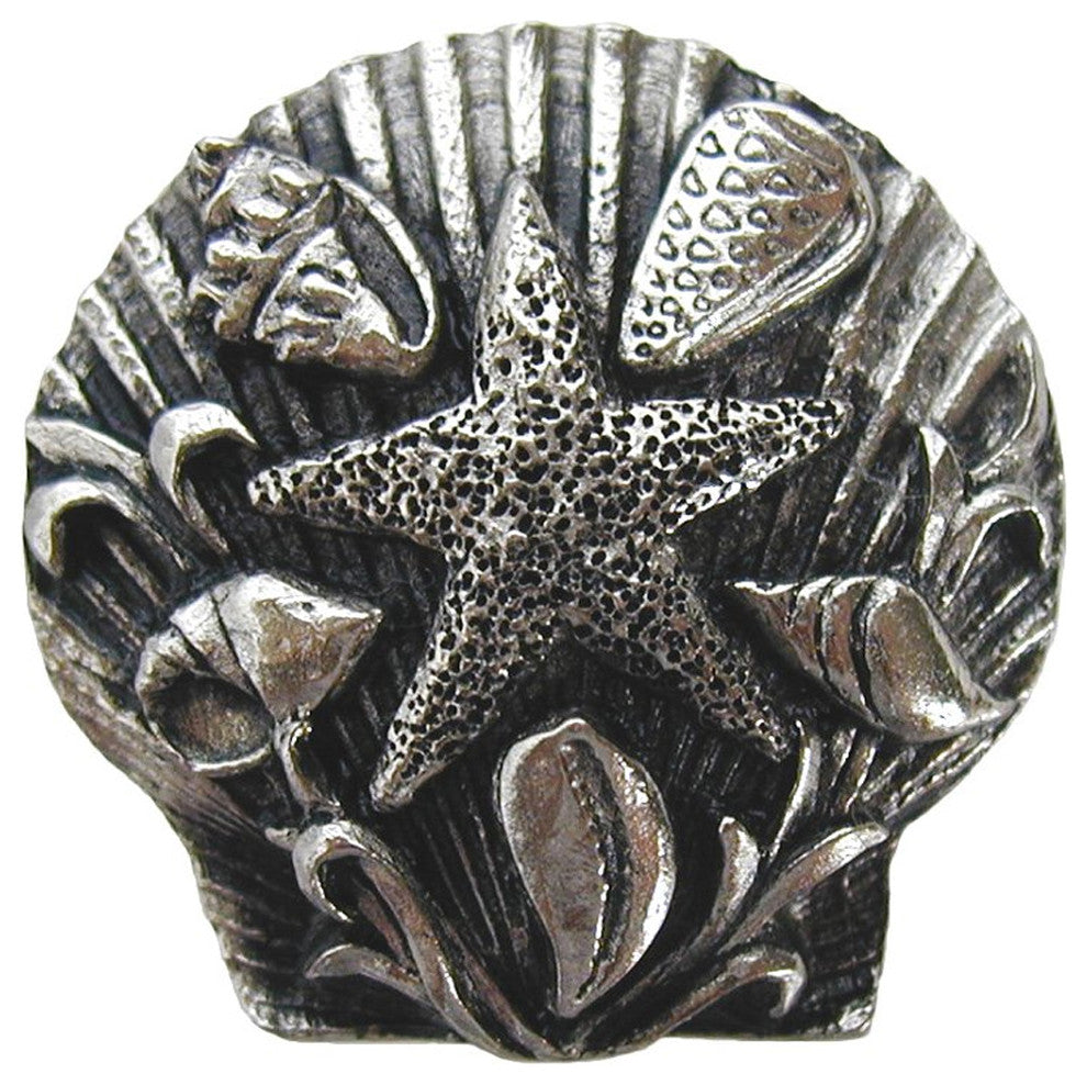 Notting Hill Seaside Collage Knob - Brite Nickel