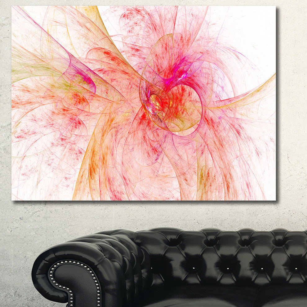 Pink Fractal Abstract Illustration, Abstract Canvas Art Print, 60x40