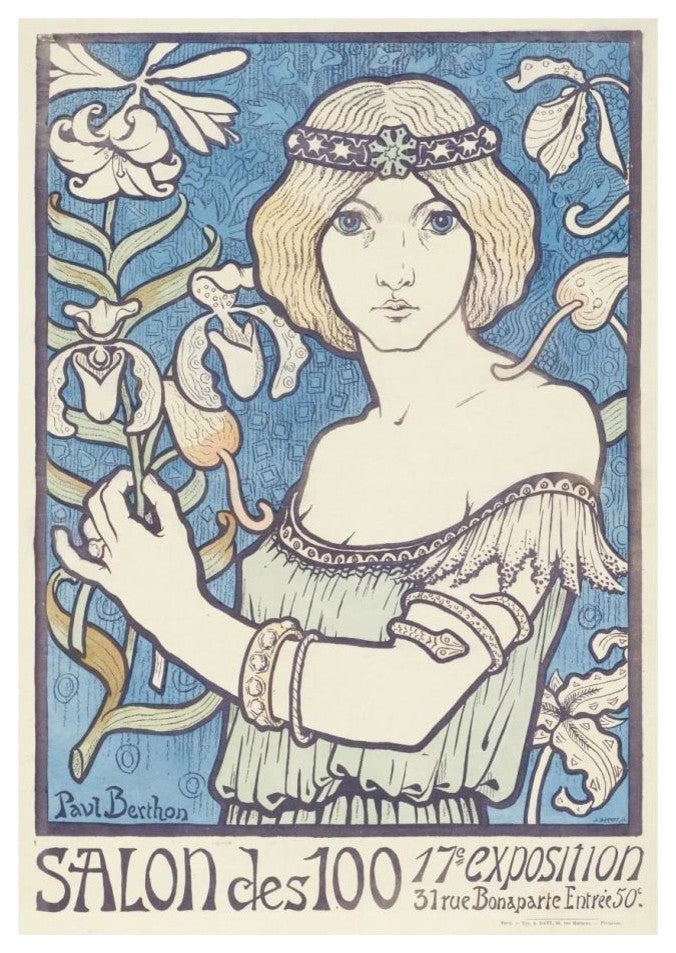 "Salon des Cent" Digital Paper Print by Paul Berthon, 17"x24"