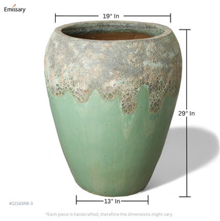 Round Pot Large Reef/Spa Blue 24X29"H