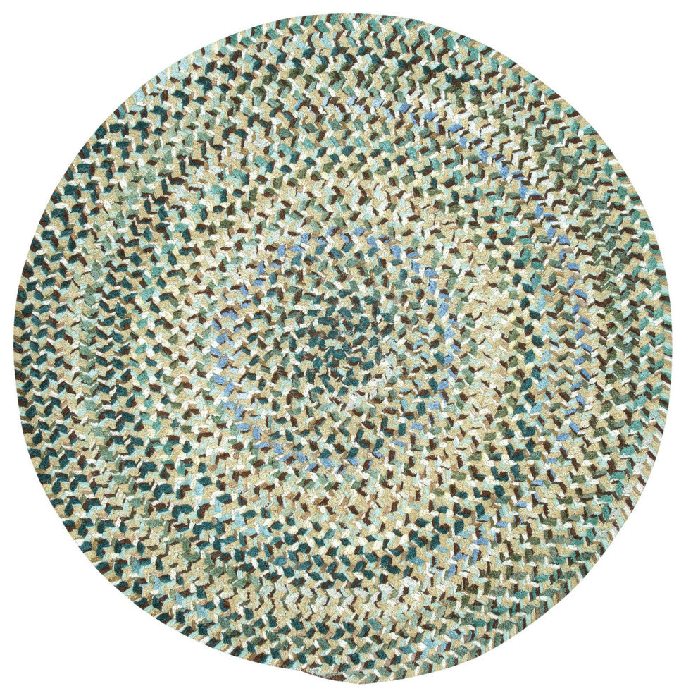 Capel Ocracoke Deep Blue 0425_475 Braided Rugs - 36" Round