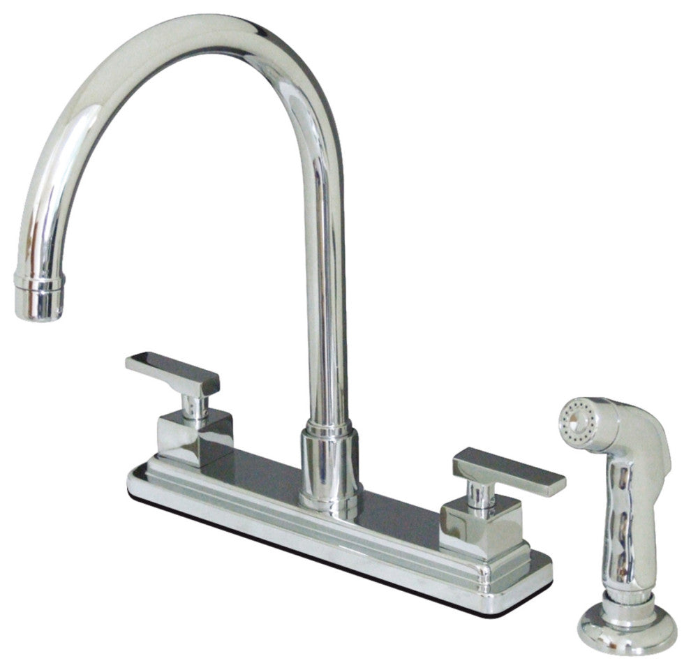 Kingston Brass 8" Centerset Kitchen Faucet, Polished Chrome