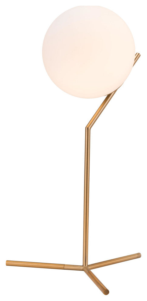 Table Lamp, Glass, Steel Metal, Brass, Gold, White, Kitchen Lounge Cafe Bistro