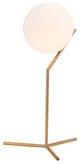 Table Lamp, Glass, Steel Metal, Brass, Gold, White, Kitchen Lounge Cafe Bistro