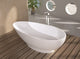 ADM Oval Freestanding Bathtub, Glossy White, 70.9"