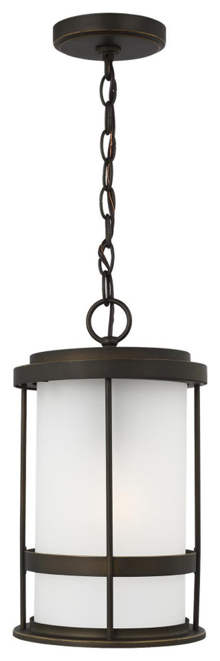 Wilburn 1-Light Outdoor Pendant Lantern, Antique Bronze