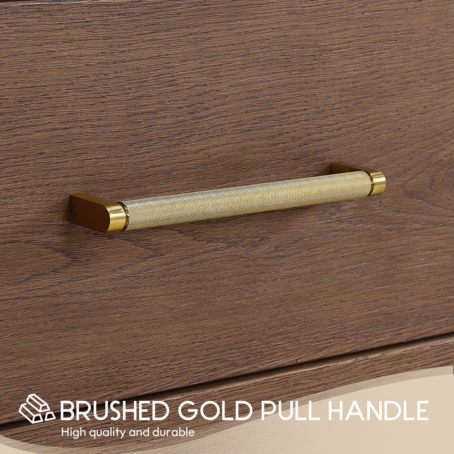 Porto Bath Vanity with White Quartz Stone Top, Dark Brown Oak, 84", No Mirror