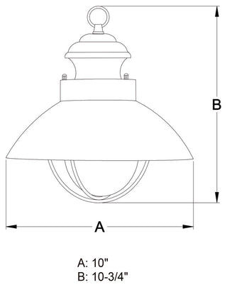 Vaxcel Lighting OD21506 Harwich 1 Light Outdoor Pendant - Textured Black