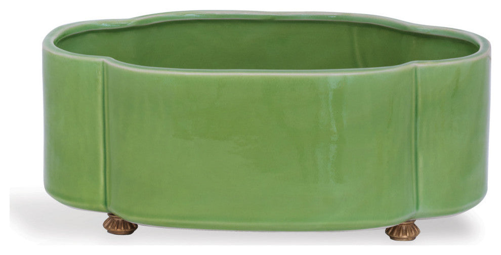 Carol Oval Apple Green Planter