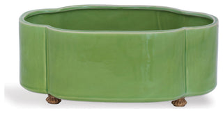 Carol Oval Apple Green Planter