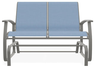 Belle Isle Sling 2-Seat Glider, Sky/Snow
